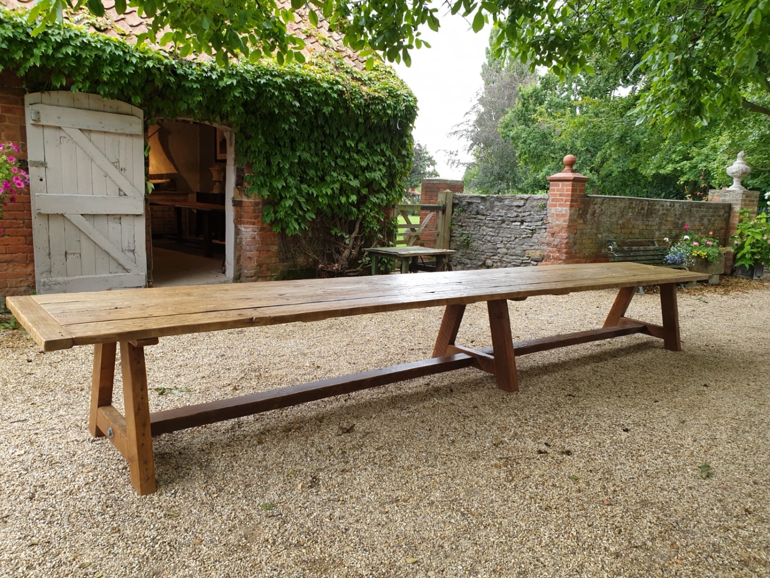 19th Century Period Dining Table 6m Long, Seats 24 with Comfort
